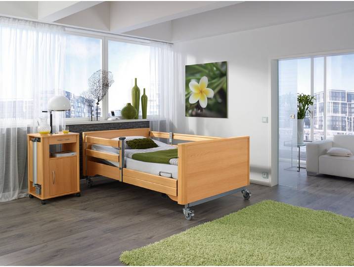 Burmeier Bett Schwerlastbett Gigant (extra stabile Metallliegefläche, Mehr Lebensqualität), elektrische Höhenverstellung
