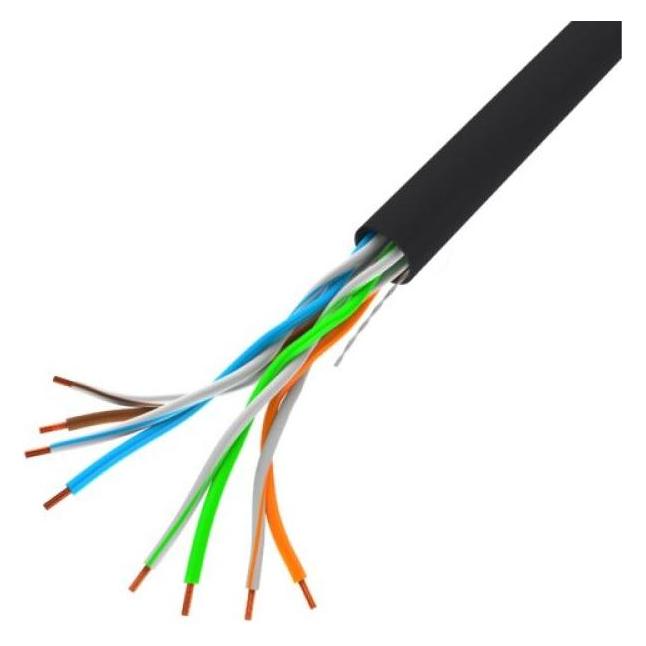 Lanberg LAN cable UTP cat.5e 305m solid CCA juodas (U/UTP, CAT5e, 305 m) (LCU5-10CC-0305-BK)