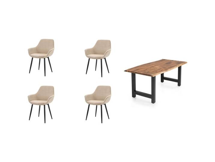 Essgruppe Eats natur Akazie/Cordstoff B 180 T 90 cm 4