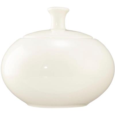 Zuckerdose SELTMANN WEIDEN "Savona", weiß (creme), H:6,2cm Ø:10,5cm, Porzellan, Lebensmittelaufbewahrungsbehälter, Zuckerdose, Porzellandose für Zucker