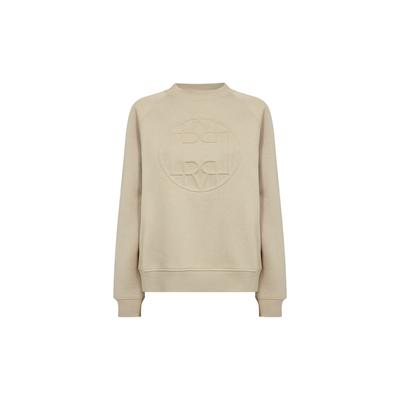 Strickpullover LEVETE ROOM "Levete Room Sweater LR-NUKA", Damen, Gr. XXL, beige (1195, island fossil), Obermaterial: 80% Baumwolle, 20% Polyester, Pullover Strickpullover