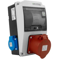 Wandverteiler XS-S 32A 2x230V IP44 Stromverteiler Komplett Verdrahtet Doktorvolt DV-5077-F