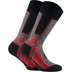 Rohner Basic Unisex Trekking Socken, 2er Pack - Basic Outdoor Socks, Sportsocken Rot / 39-42
