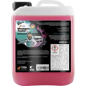 Tuga-Chemie Autoshampoo Shampoo-Teufel, mit Litschi-Duft, Konzentrat, pH-neutral, 5 Liter