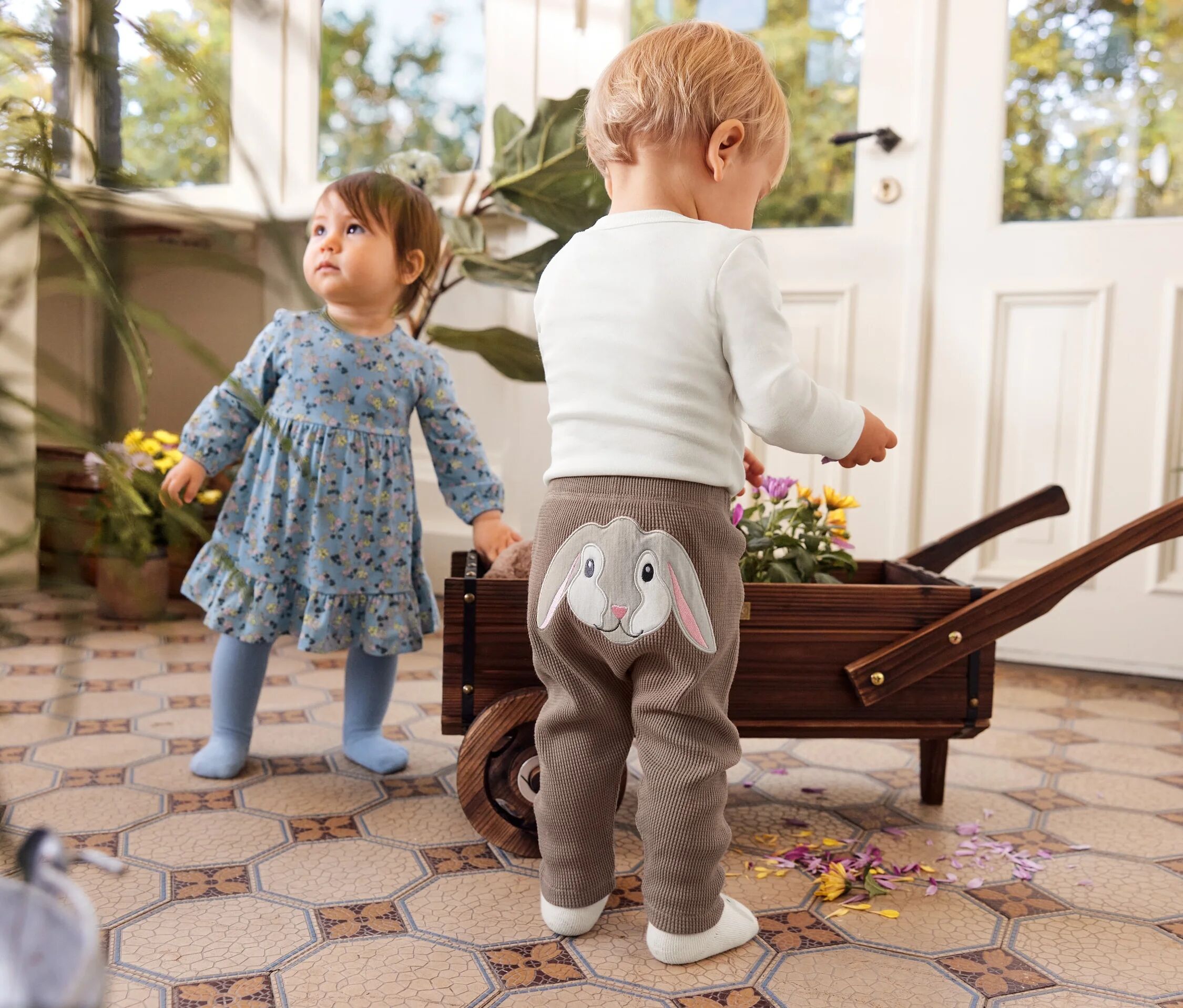 Tchibo - 2 Baby-und-Kleinkind-Strumpfhosen - Baby - Gr. 62/68 - hellblau