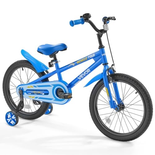 VEVOR Kinderfiets in BMX-stijl met trainingswielen, blauw