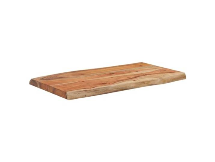 Favemtsl Tischplatte 70x40x2,5 cm Massivholz Akazie Baumkante Natur Rustikale Holzplatte mit Waldkante für DIY Bartresen im Wohnzimmer oder Beistellmöbel im Essbereich.