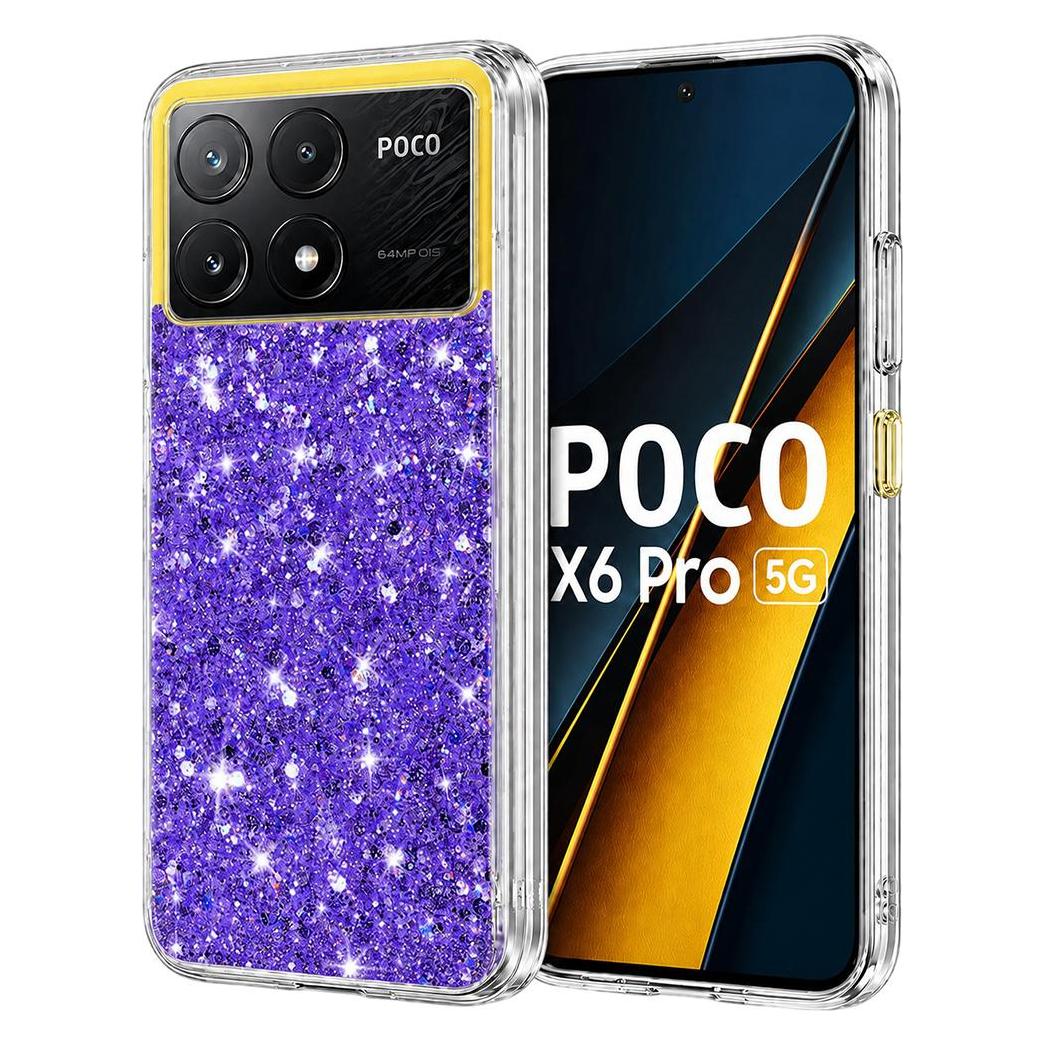 Techsuit - Sparkly Glitter - Xiaomi Poco X6 Pro - Purple (Xiaomi Poco X6 Pro) (56348371)