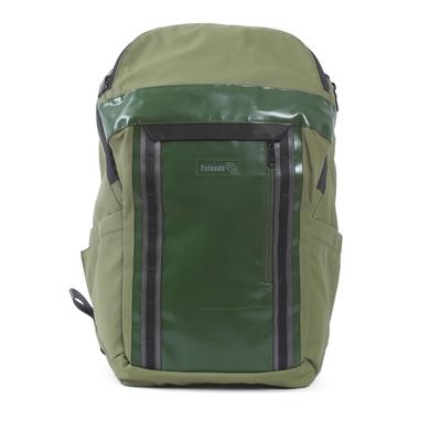 Laptoprucksack 7CLOUDS "Suno 7.1", Damen, Gr. B/H/T: 28cm x 44cm x 16cm, onesize, grün (jungle grün, mud grün), Polyethylen, Tarpaulin, Rucksäcke Laptoprucksack, mit recyceltem PET