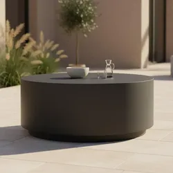 Loungetisch Rome Faserbeton Schwarz