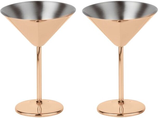Paderno Set 2 coppe martini Mirror Copper