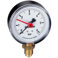 Caleffi Manometer 1/4" UNI 2,5 -20-90 Grad 0-6 bar
