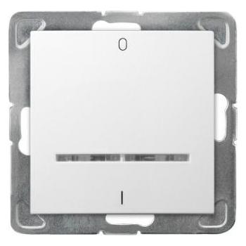 Ospel IMPRESJA zweipoliger Schalter mit Hintergrundbeleuchtung weiss ŁP-11YS (E00001-10587)