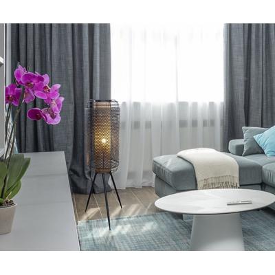 NOWA Stehlampe "DENTON", schwarz, 1 Stk., Leuchten, Stehleuchte, Geflecht, Wohnzimmer, Schlafzimmer, Flur, Stehlampe