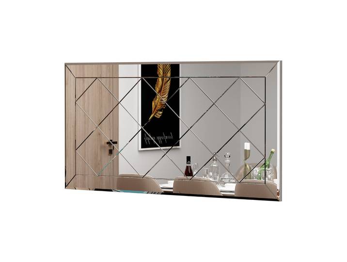 Miroir en bois Pauli - 120 x 60 cm - Blanc
