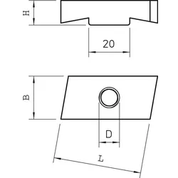 OBO 1147114 Gleitmutter für Profilschiene MS4022 M10 Stahl Zinklamelle MS40SN M10 ZL  - 50 Stück