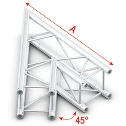 Milos Pro-30 Square G Truss - Corner - Heavy Duty QCVU19 - 45° corner - heavy duty - silver - G