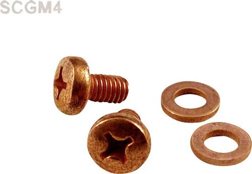 Hammond Electronics SCGM6 Ersatzschraube Kupfer Natur (L x B x H) 12 x 6 x 6mm 4St.
