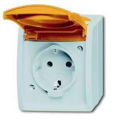 ABB 2CKA002083A0820 Schutzkontakt-Steckdose IP44 Reinorange, Orange