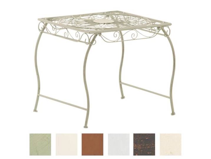 Table d'extérieur - CLP - Zarina - Fer forgé - Vert antique - 49 x 45 x 46 cm