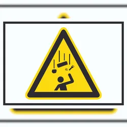 HB-Druck Achtung Herabfallende Gegenstände Symbol A0 (841x1189mm) Schild