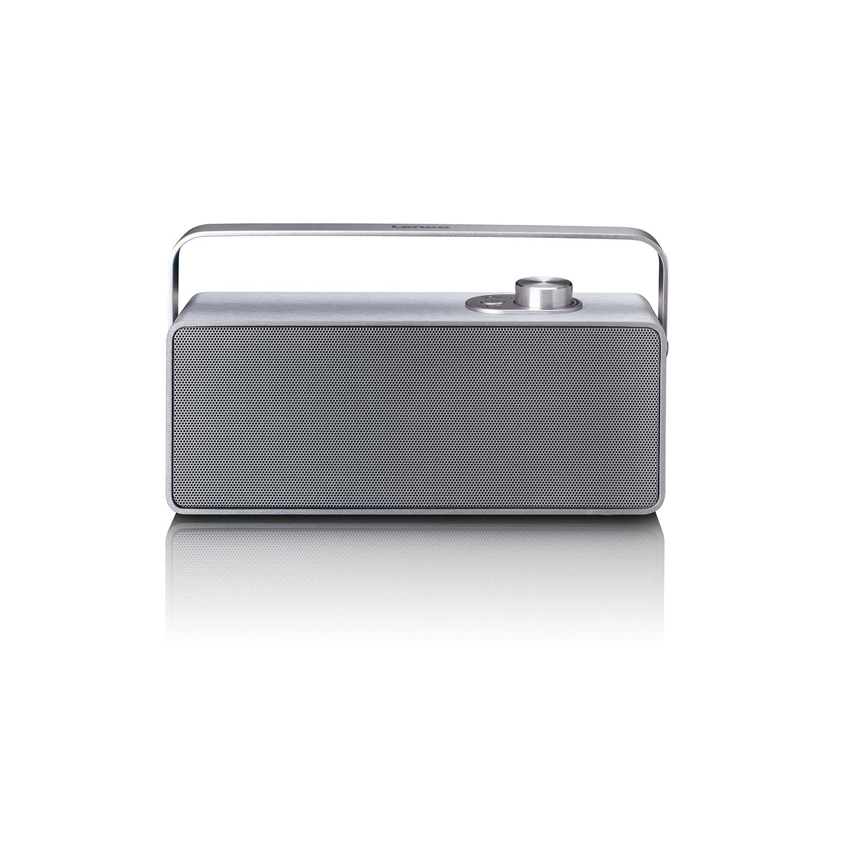 Lenco WTVS-100SI Kabelloser TV-Lautsprecher mit Dockingstation zum Aufladen, silber