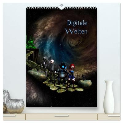 Digitale Welten (hochwertiger Premium Wandkalender 2027 DIN A2 hoch), Kunstdruck in Hochglanz