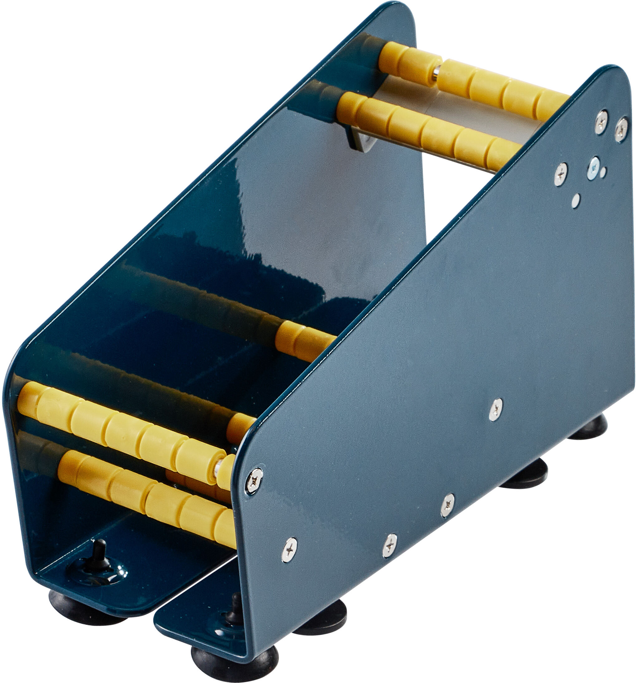 SPRINTIS Distributeur de pastilles adhésives, pour rouleaux jusqu’à largeur de 75 mm, sans séparateur de rouleaux, métal, bleu