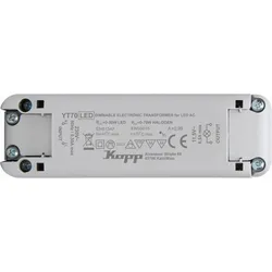 Kopp 202570095 Elektronischer Transformator: 2 Eingänge/2 Ausgänge, dimmbar, Halogenlampe: 0-70W, LED: 30W
