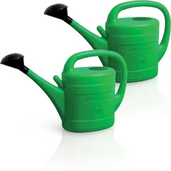 Gießkannen 2x 10 Liter Set Blumengießkanne Pflanzen Gartengießkanne Haus grün