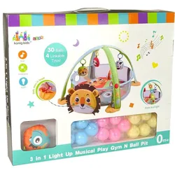 Lean Toys, Krabbeldecke + Spielbogen, Spielmatte - Pool mit Bällen