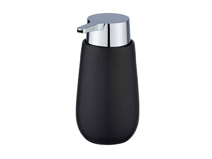 WENKO Distributeur de Savon Badi Noir Distributeur de Savon Liquide Noir
