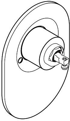 Hansgrohe Umrüstset 96384000 auf M3 Brausenmischer, Kugel, Unterputz, chrom