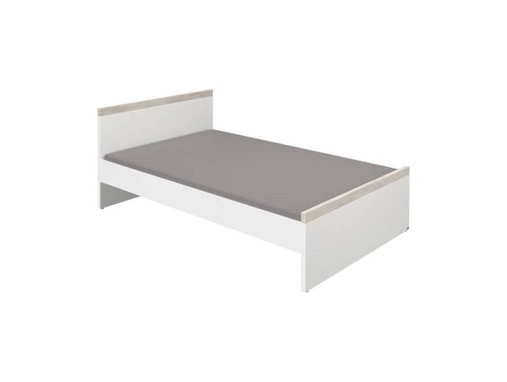 Paidi Bett, Weiss, Silbereichenfarben, Holzwerkstoff, 90x200 cm, Blauer Engel, Schlafzimmer, Bett, Einzelbetten