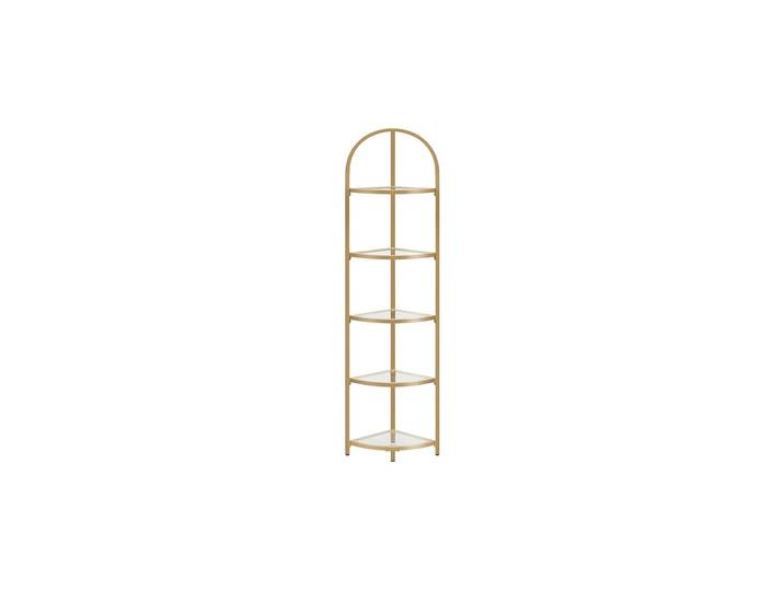 Wandregal VASAGLE VASAGLE Regal Gold , gold (goldfarben), B:28cm H:158cm T:28cm, Eisen, Glas, Regale, Wandregal