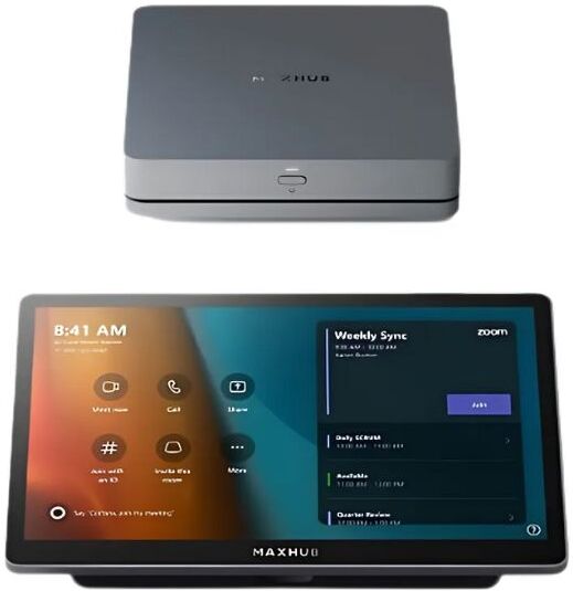 MAXHUB XCore Kit Pro Système complet Microsoft Teams Rooms pour moyennes et grandes salles de réunion — mini PC, console tactile, prise en charge du