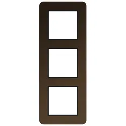 Hager WAD9300X06V Rahmen 3fach senkrecht, C.8, dawn alu, gebürstetes Aluminium
