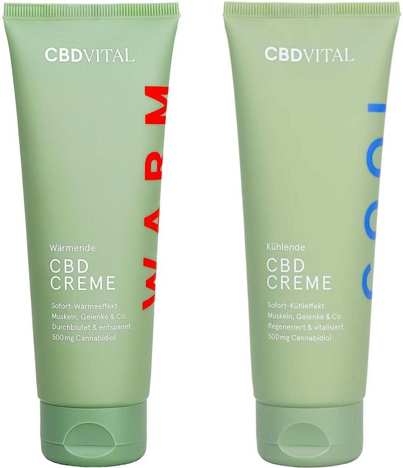 CBD VITAL Wärmende CBD Creme + Kühlende CBD Creme 2x120ml