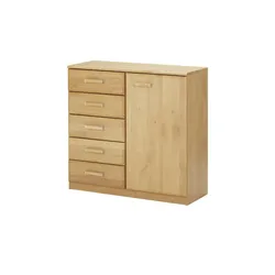 Woodford Kommode teilmassiv Morgana , holzfarben , Maße (cm): B: 93 H: 89 T: 37.0