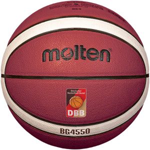 Molten Basketball B7G4550 DBB, indoor, Größe 6, orange/weiß, 570 Gramm, Spielball