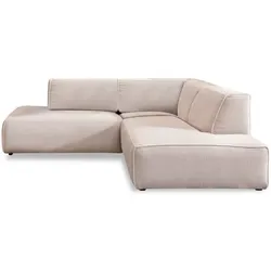 CASEDO Ecksofa Valencia Stoff Grau Platin 236 x 224 cm