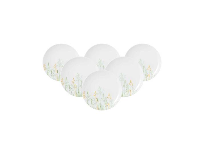 Seltmann Weiden Brotteller Liberty Meadow Grasses weiß-bunt ø 17,5 cm 6er Set, Weiß, Mehrfarbig, Keramik, Rund, Geschirr, Teller