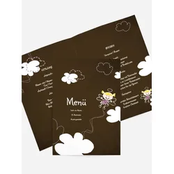 Menuekarten Taufe selbst gestalten mit Spruch und Fotos im Onlinedesigner bei Meine-Kartenmanufaktur.de