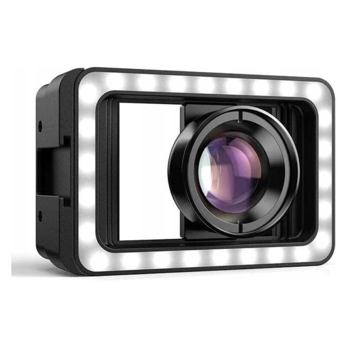 Apexel Obiektyw Makro Do Telefonu Smartfona 100mm Hd + Lampa Led 40 / Cri 95+ / Apl-hb100fl23 (APEXEL)