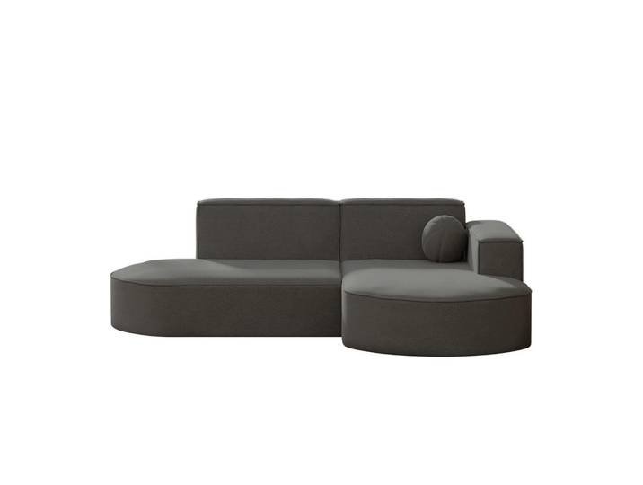 Kaiser Möbel Gartenecksofa L-Form Designer Modena Studio Patio Grau Rechts, Holz, Füllung: Komfortschaum,Komfortschaum, L-Form,L-Form, 236x78x165 cm, Gartenmöbel, Loungemöbel, Gartensofas & Loungesofas
