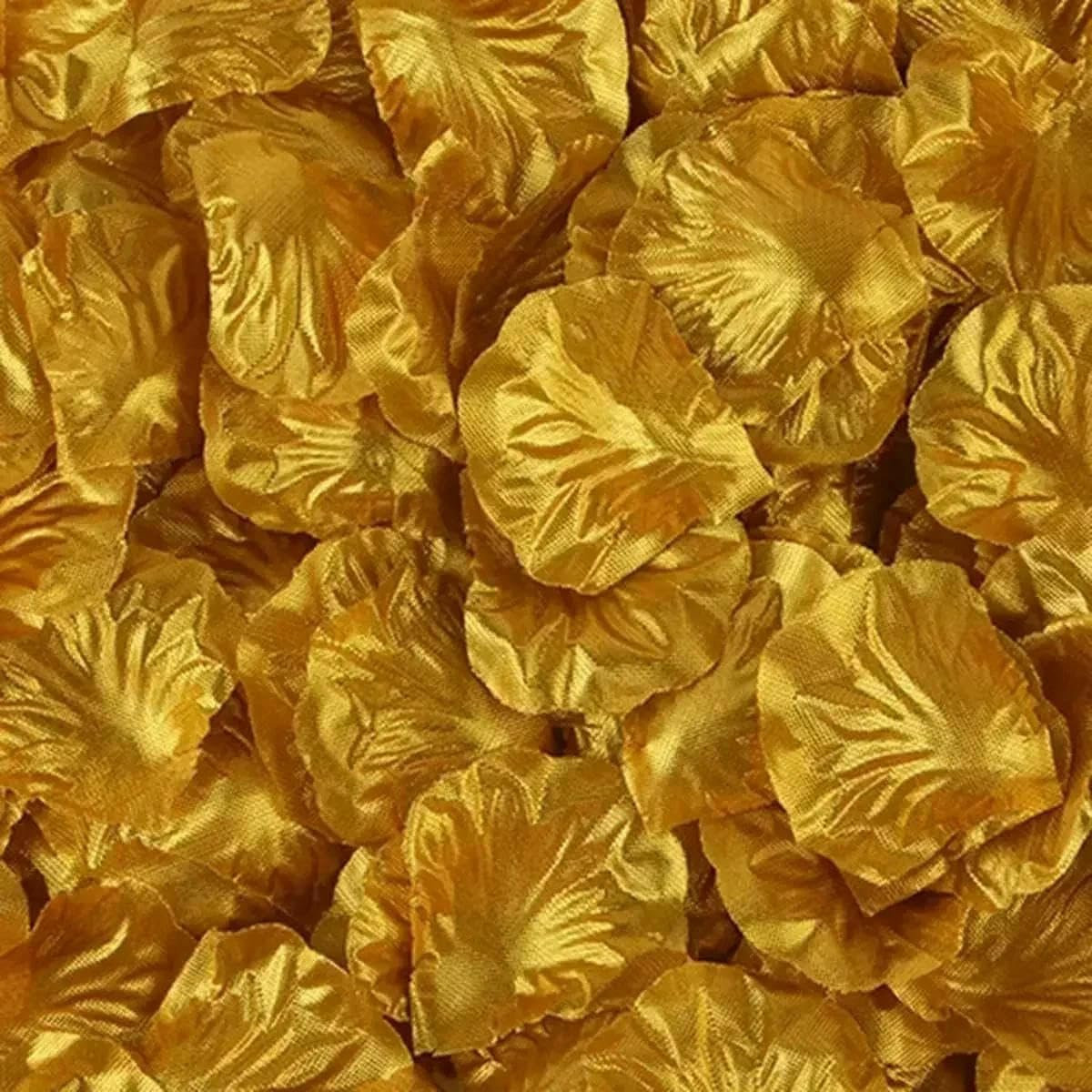 1000 stuks Nep Rozenblaadjes - Kunstbloemen Decoratie - Goud