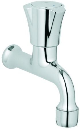 Grohe Costa Auslaufventil 30098001 chrom, starrer Rohrauslauf, Markierung blau