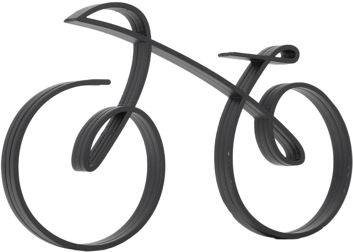 Dailygoody Fietssculptuur - Handgemaakt ijzeren decoratief standbeeld - Zwart