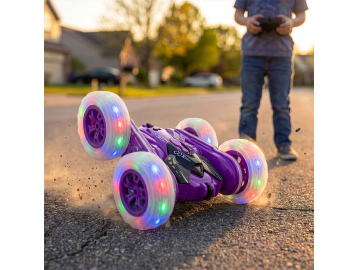 Ferngesteuertes Auto Stunt Car mit 360 Grad Rotation, lila