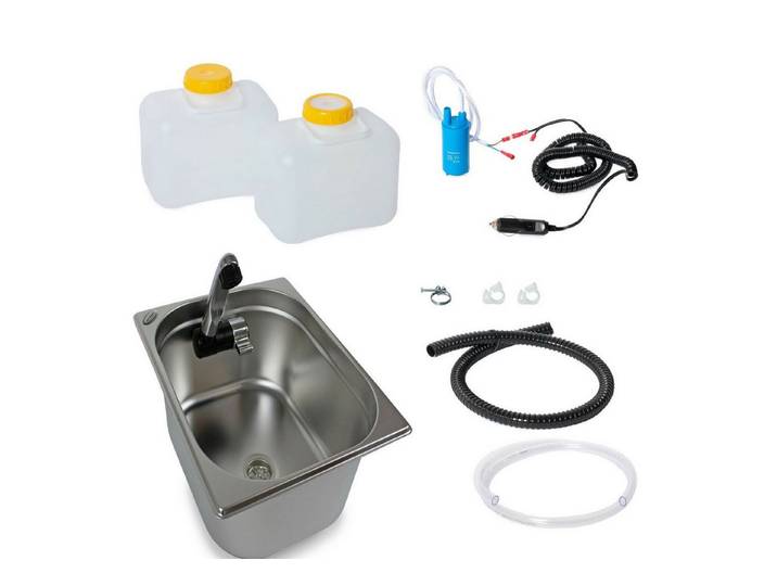 ad-ideen Waschbecken 12V Camping Spüle Bausatz Mercedes Sprinter VW Transit